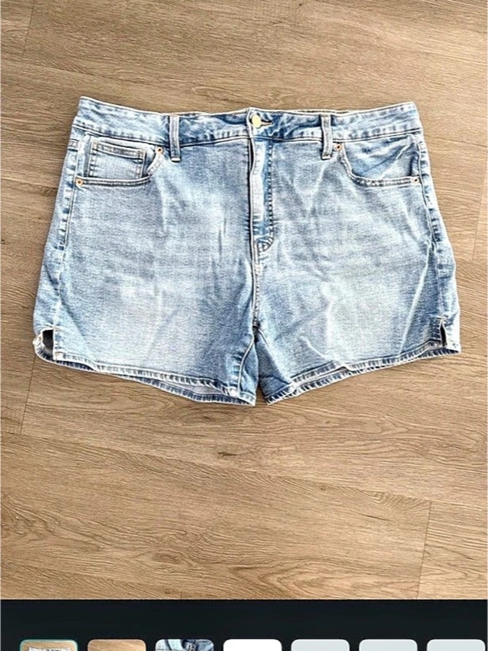 Terra Sky Denim Jean Shorts in Blue Size 20